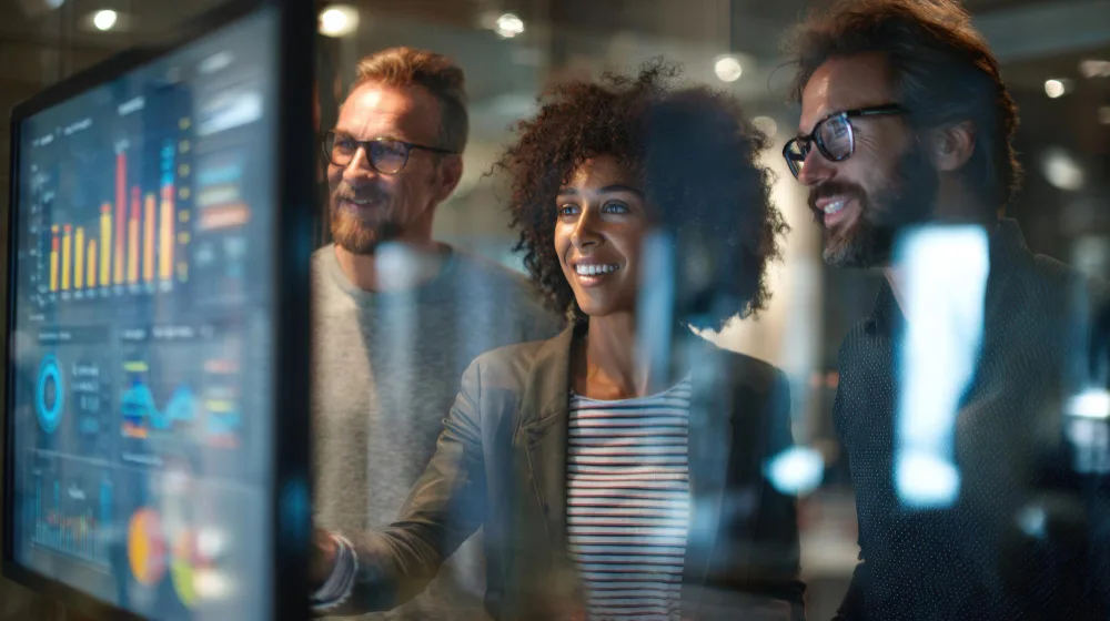 Tableau de bord Mercure : leads en pipeline, taux de réponse, posts publiés et courbe d'engagement.