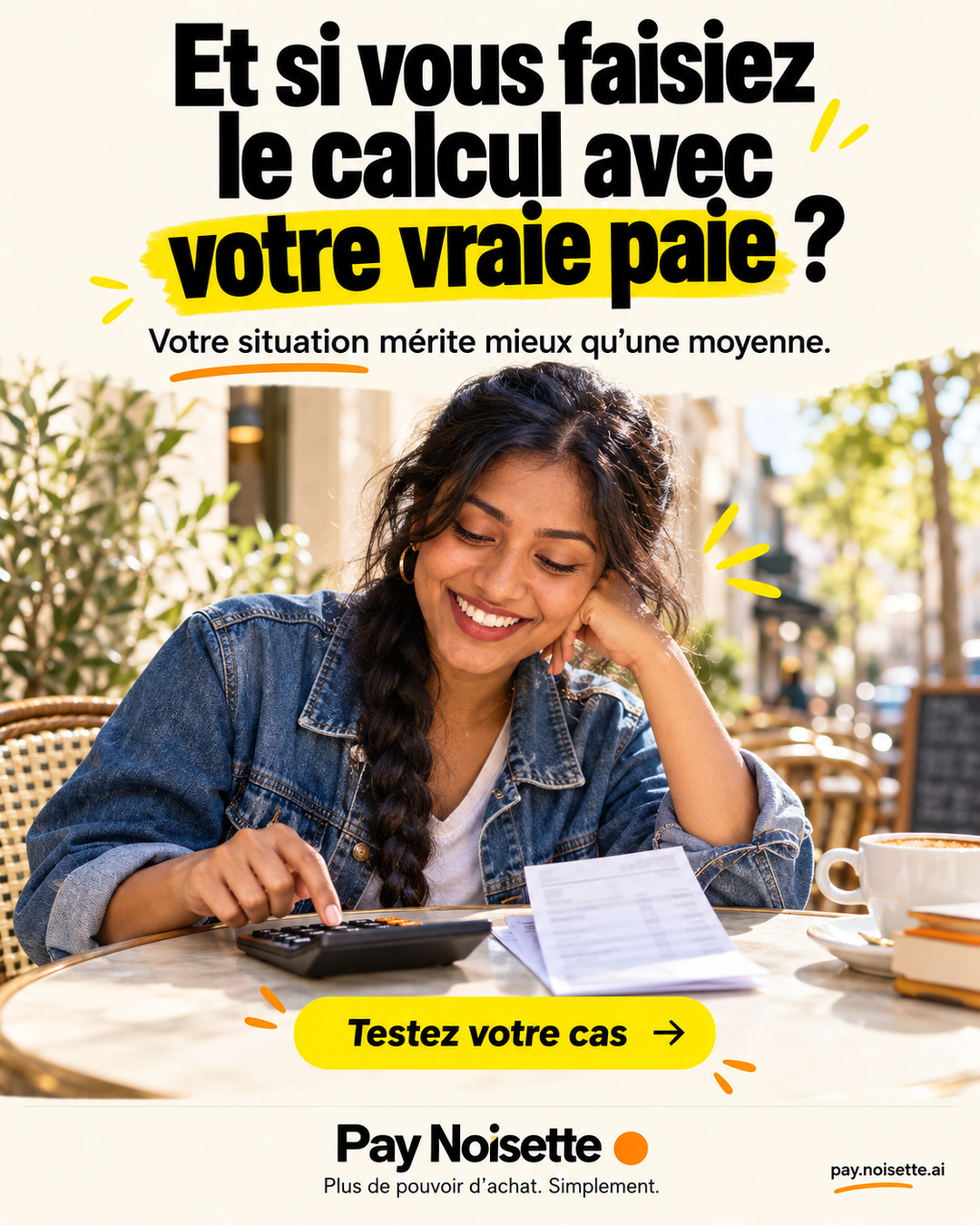 J’ai fait le calcul avec ma vraie paie