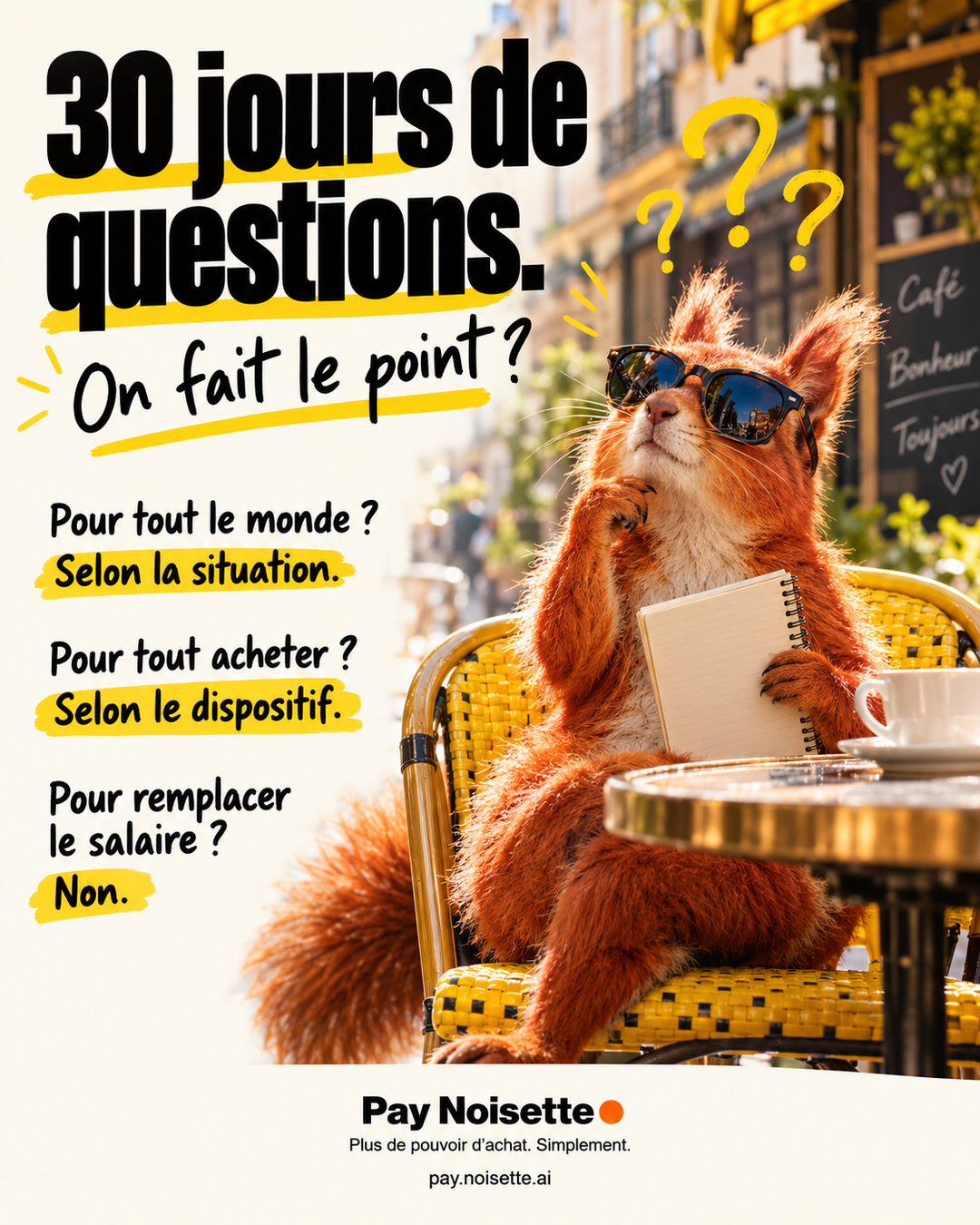 Vos questions des 30 derniers jours